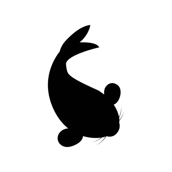 Fish Silhouette Icon Illustration Template Many Purpose Isolated White Background — Vetor de Stock