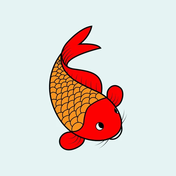 Cute Fish Cartoon Vector Illustration — Stok Vektör