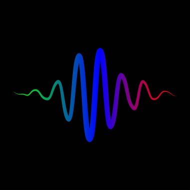 Ses dalgaları illüstrasyon tasarım vektör