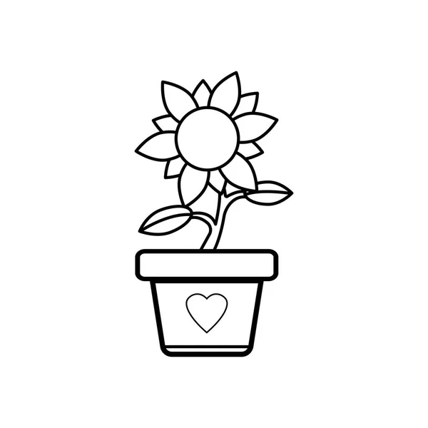 Sonnenblumen Vektorillustrationsvorlage Für Malbuch Zeichenstunde Für Kinder — Stockvektor