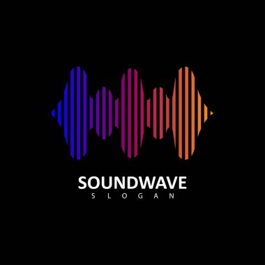 Ses dalgası illüstrasyon logosu vektör simgesi şablonu