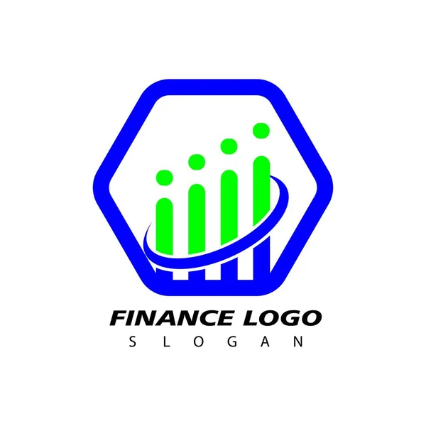 Finance Comptabilité Logo Design Vector Concept Logo Économique — Image vectorielle