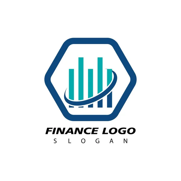 Finanças Contabilidade Logo Design Vector Conceito Logótipo Económico — Vetor de Stock