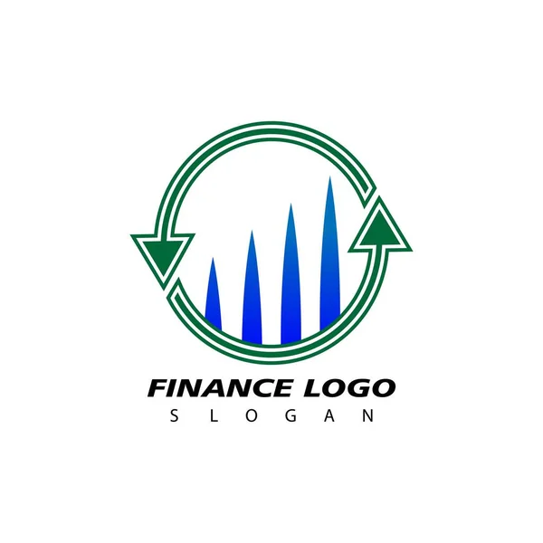 Finance Comptabilité Logo Design Vector Concept Logo Économique — Image vectorielle