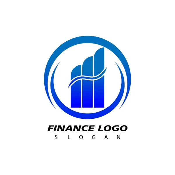 Negocio Finanzas Inmobiliaria Logo Diseño Vector Plantilla — Vector de stock