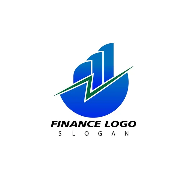 Szablon Wektora Projektu Logo Finansowania Biznesu — Wektor stockowy