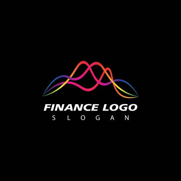 Negocios Finanzas Bolsa Gráficos Mercado Logotipo — Vector de stock