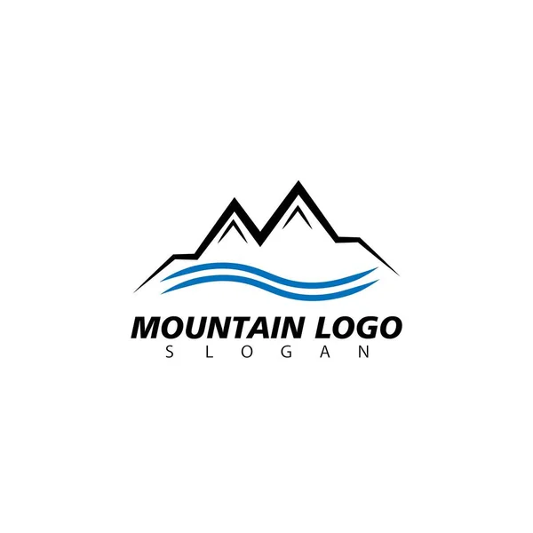 Logo Montaña Vector Diseño Plantilla — Vector de stock