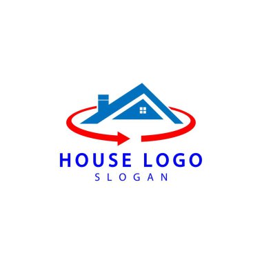 Emlak logosu, House logosu tasarım şablonu vektör çizimi