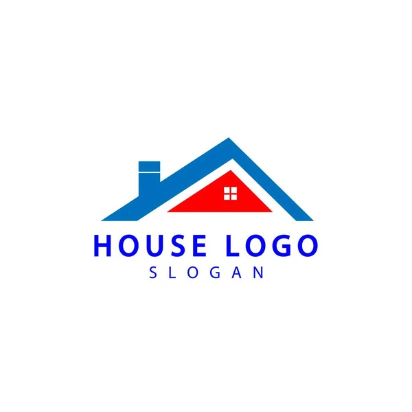 Immobilien Logo Haus Logo Design Vorlage Vektorillustration — Stockvektor
