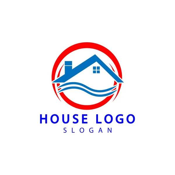 Logo Immobiliare Disegno Del Logo Della Casa Modello Vettoriale Illustrazione — Vettoriale Stock