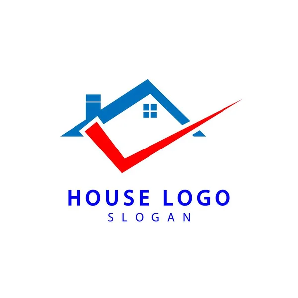 Logo Immobiliare Disegno Del Logo Della Casa Modello Vettoriale Illustrazione — Vettoriale Stock