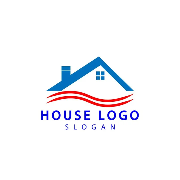 Logo Immobilier Illustration Vectorielle Modèle Conception Logo Maison — Image vectorielle