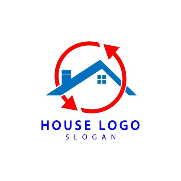 Real Estate Logo House Logo Design Šablony Vektorové Ilustrace — Stockový vektor