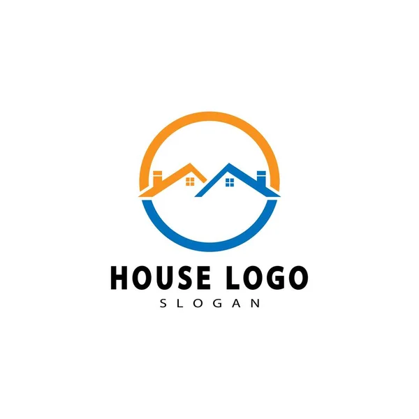 Logo Immobilier Illustration Vectorielle Modèle Conception Logo Maison — Image vectorielle