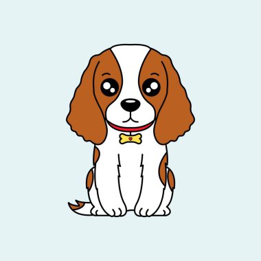 Cute Dog Cartoon. vector illustration