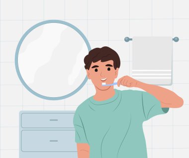 Çocuk banyo, diş fırçalama.