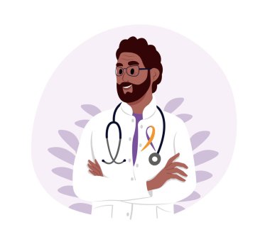 Ağustos Sedef Hastalığı Bilinci Ayı. arkaplan, afiş, kart, poster şablonu Vektör illüstrasyonu