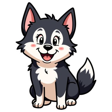 Çizgi film köpeğinin vektör çizimi