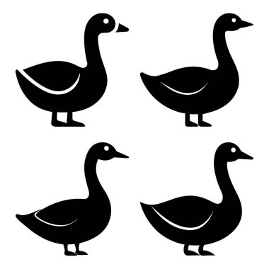 Ördek simgesi vektör çizimi