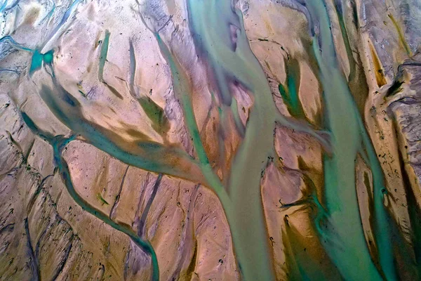 Αεροφωτογραφία Του Κίτρινου Ποταμού — Φωτογραφία Αρχείου