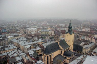 Yukarıdan Lviv 'in görüntüsü