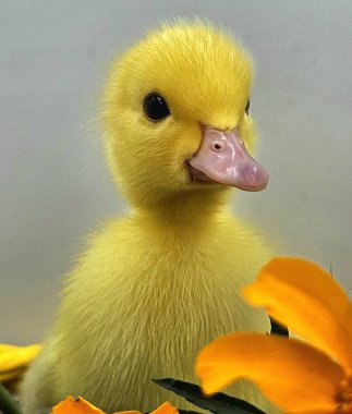 a yellow baby is sitting on a green grass clipart