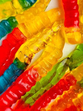 Renkli jöle şekerlerini kapat