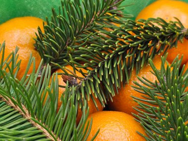 Noel ağacı ve portakal