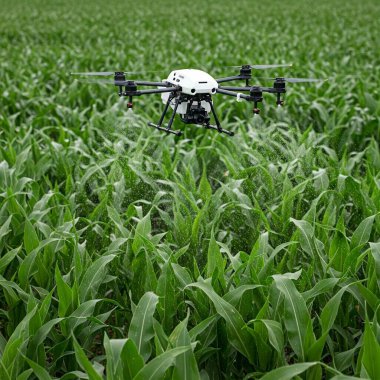 mısır tarlası ve drone