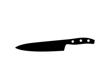 Bu bir mutfak aşçısının silüeti, şeffaf bıçak kesme hareketi, şeffaf arka planda, döngü efektli. Bugünkü görsel yaratıcılığınıza hayat ve cazibe ekleyin. Sanat Büyüsü Canlandırmaları: 