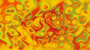 Akışkan Erimiş Arkaplan Animasyonu, Sarı, Kırmızı ve Yeşil Renkler