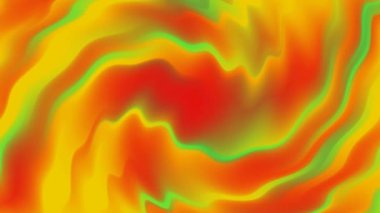 Kıvrımlı Dalga Arkaplan Animasyonu, Sarı, Kırmızı ve Yeşil Renkler