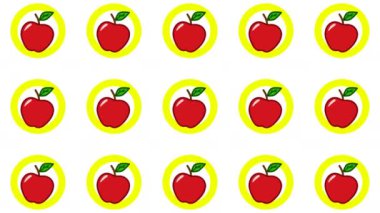 Apple Meyve Deseni Arkaplan Geçiş Animasyonu