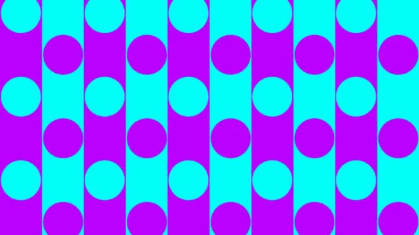 Circle Stripe Pattern Animation Background Colors Purple Blue — Stock Video