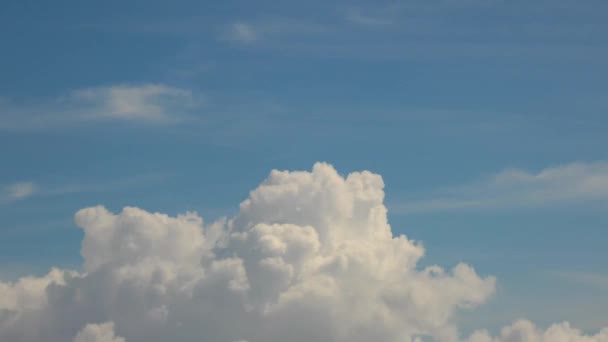 Jest Natura Czas Lapse Puszyste Białe Chmury Bulgoczące Błękitnym Niebie — Wideo stockowe