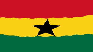 Bu el sallayan bir Gana bayrağının hareketli bir animasyonu..
