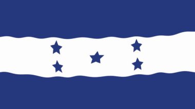 Bu, el sallayan Honduras bayrağının hareketli bir animasyonu..