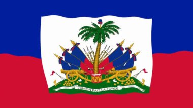 Bu el sallayan Haiti bayrağının hareketli bir animasyonu..