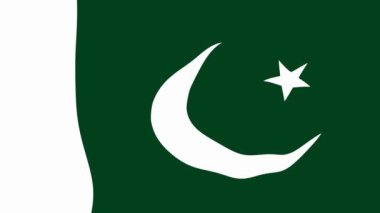 Bu Pakistan bayrağının dalgalanan arka planının hareketli grafik animasyonu..