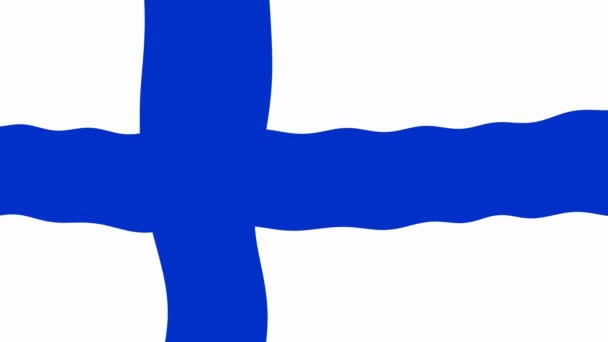 Dies Ist Eine Bewegungsgrafische Animation Eines Schwenkenden Finnland Flaggen Hintergrunds — Stockvideo
