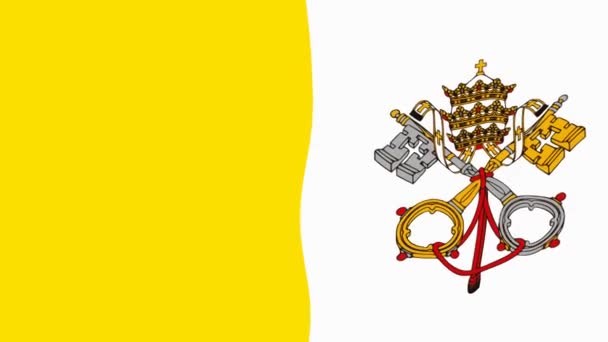 这是一个挥动罗马教廷国旗背景的动作图形动画 — 图库视频影像