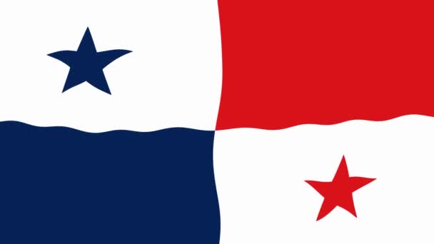 Графическая Анимация Движения Фоне Панамского Флага — стоковое видео