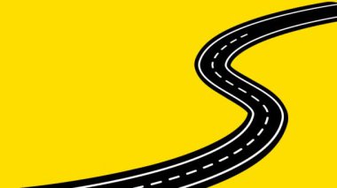 Bu virajlı bir karayolu çizim geçmişinin stok hareketli grafik videosu..