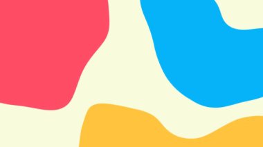 Renkli Wiggly düzensiz şekil soyut arkaplan canlandırması