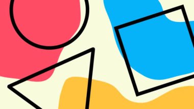 Kıvrımlı geometrik şekil soyut arkaplan canlandırması