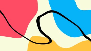 Kıvrımlı düzensiz şekil soyut arkaplan canlandırması