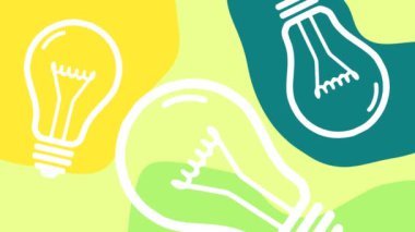 Kıvrımlı ampul soyut arkaplan canlandırması