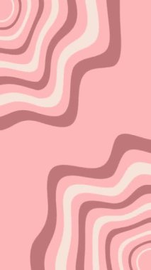 Pembe soyut dalgalı çizgiler dikey arkaplan canlandırması