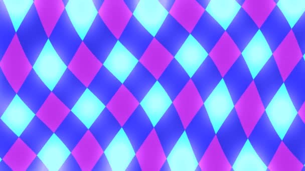Wavy Neon Glow Cross Gestreiftes Muster Abstrakte Hintergrundanimation — Stockvideo